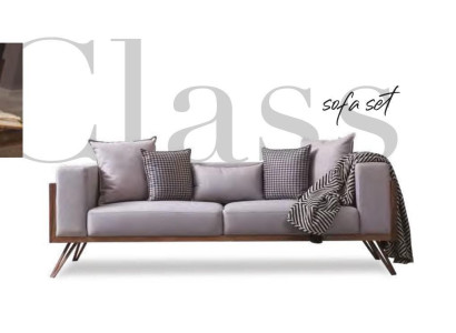Gray Luxury Sofa Upholstery Couch Living room Furnishings Stylish Furniture